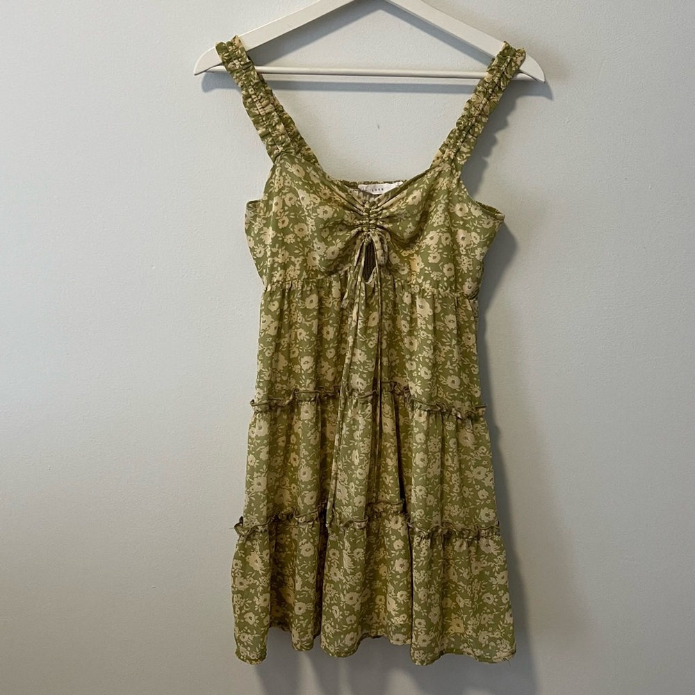 Lush Floral Tiered Mini Dress